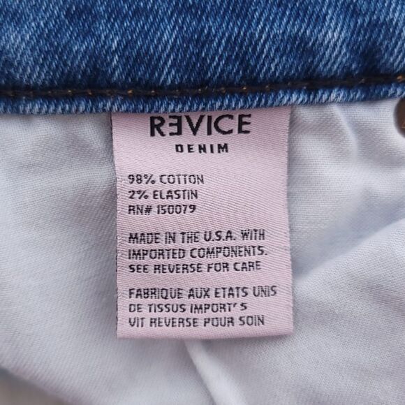 Revice Womens Size 25 Blue Distressed High Rise Raw Hem Denim Jeans - Picture 11 of 12